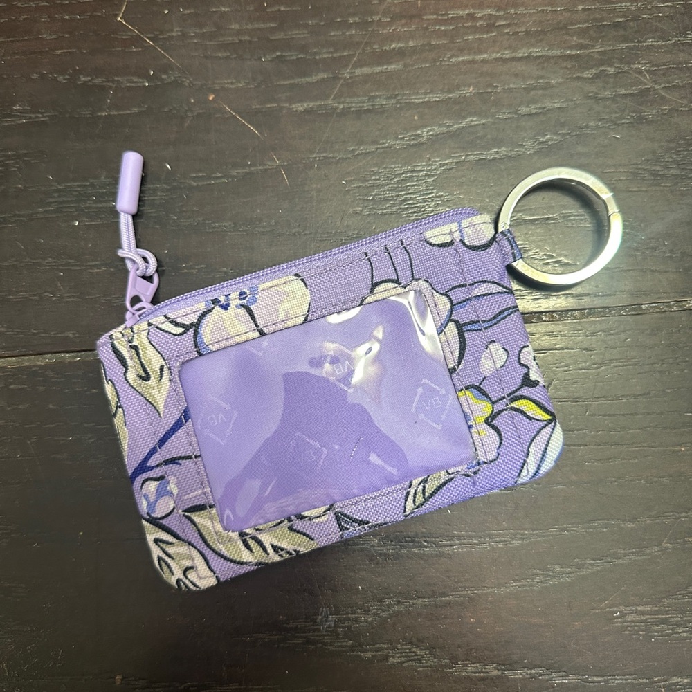 Vera Bradley Purple Floral Keychain Wallet - Picture 2 of 2